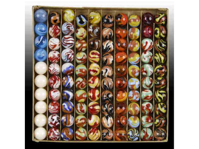 Appraisal: BB Marbles Christensen Agate Box Description This is an extremely