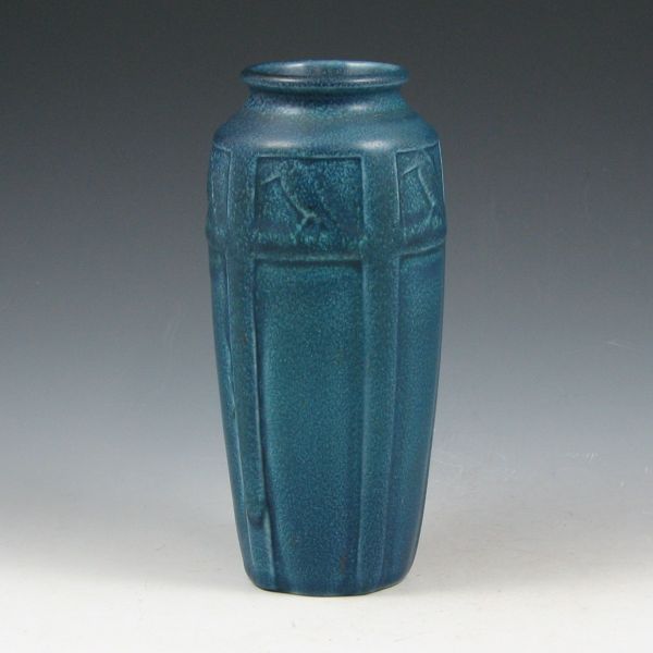 Appraisal: Rookwood vase with repeating design of rooks in dark mottled