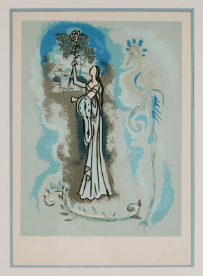 Appraisal: Salvador Dali Spanish - Woman with Rose edition XIX CL