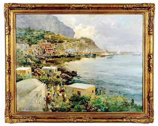 Appraisal: Giordano Felice Italian - VIEW OF CAPRI oil on canvas