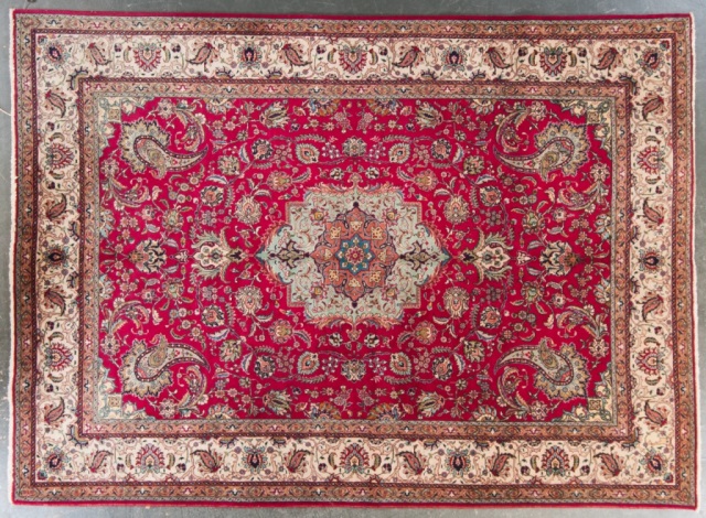 Appraisal: Tabriz rug Iran circa approx x