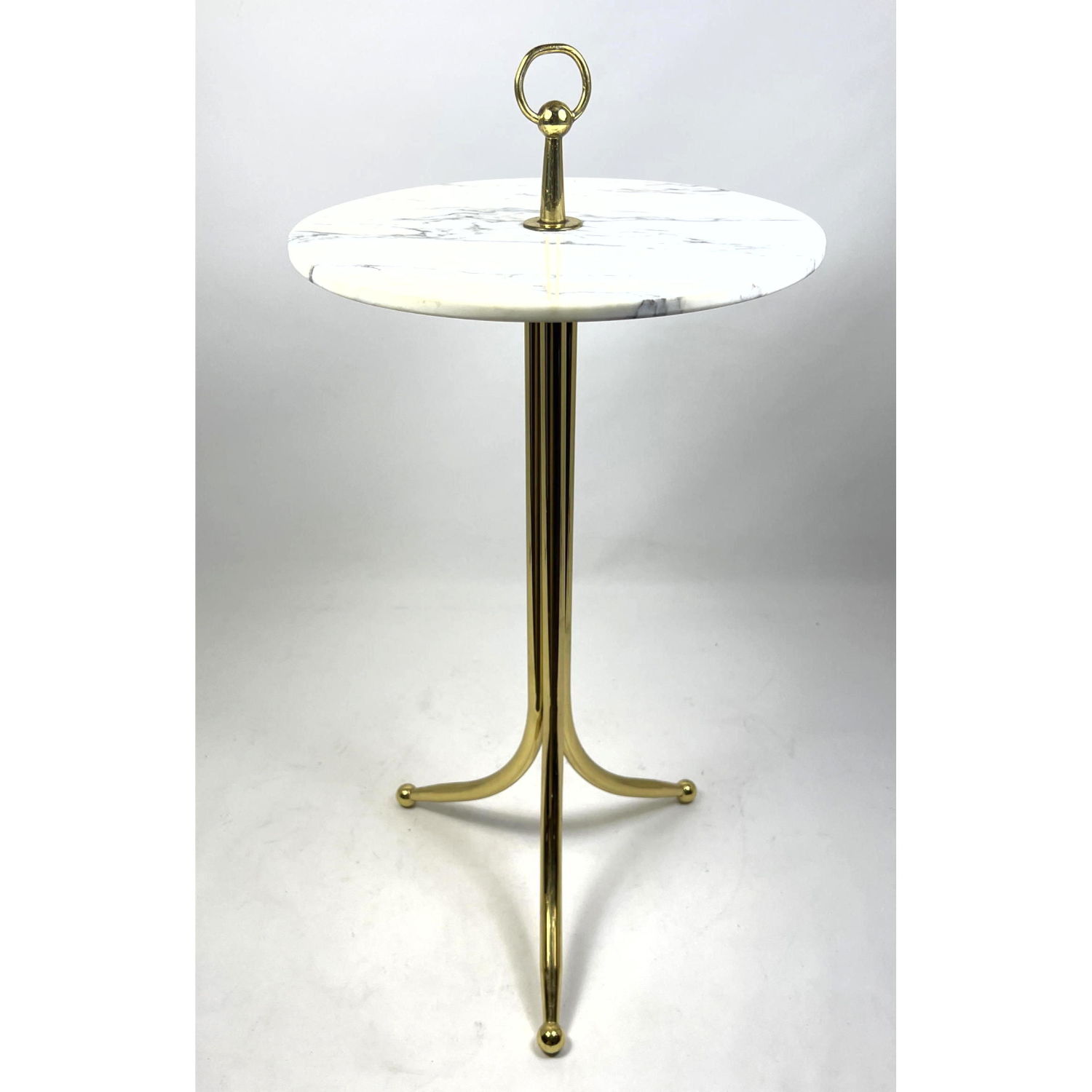 Appraisal: s Cesare Lacca Brass and Carrera Marble Drinks Table Dimensions