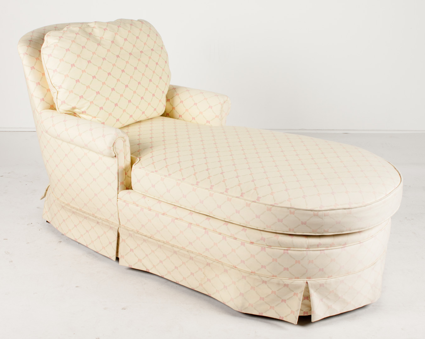 Appraisal: Kindel mahogany upholstered day bed with yellow and pink butterfly