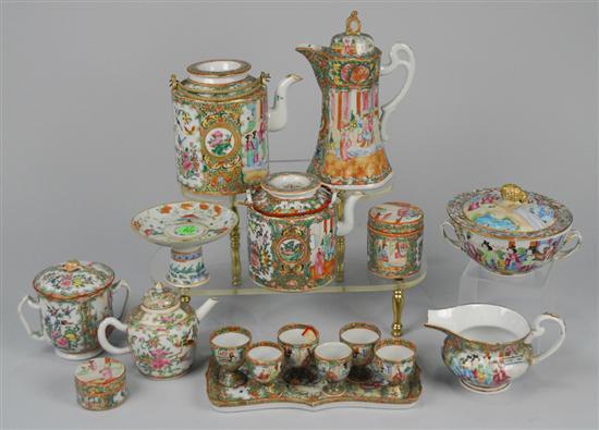 Appraisal: ASSEMBLED COLLECTION OF CHINESE EXPORT ROSE MEDALLION PORCELAIN including covered