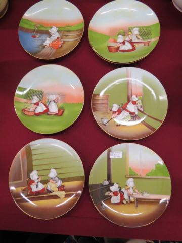 Appraisal: Royal Bayreuth Sunbonnet Babies Plates representing each day of the