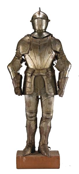 Appraisal: A full suit of armor in th century style Including