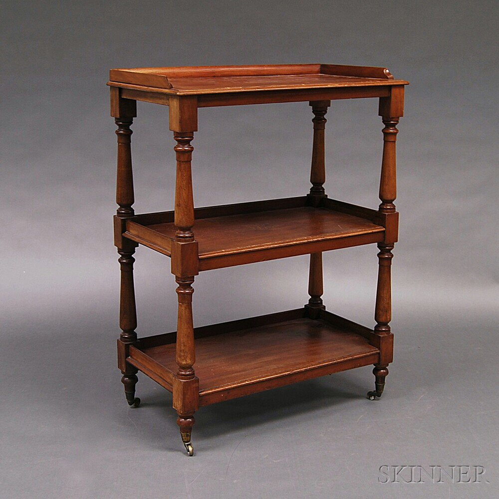 Appraisal: Georgian Mahogany and Mahogany Veneer Etagere England th century the