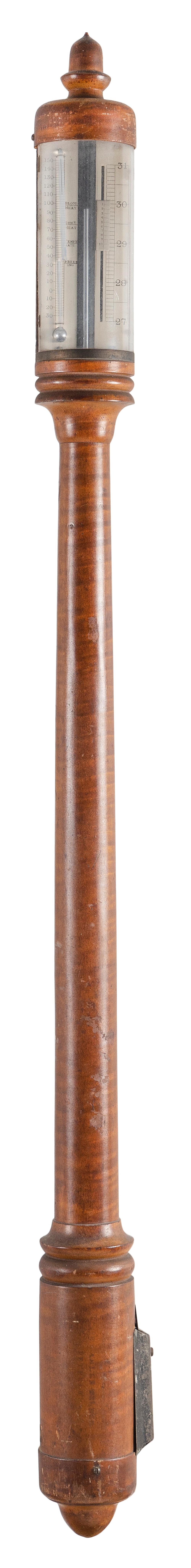 Appraisal: CHARLES WILDER STICK BAROMETER PETERBOROUGH NEW HAMPSHIRE CIRCA HEIGHT CHARLES