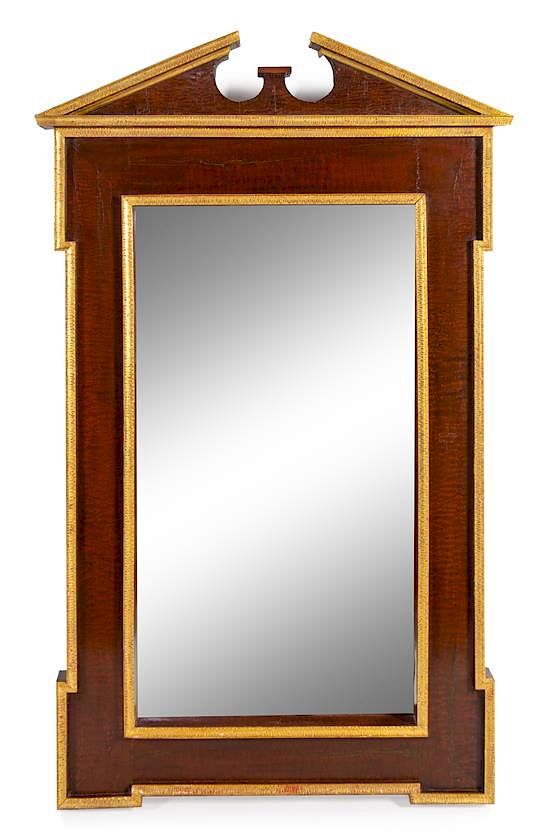 Appraisal: A George III Style Parcel Gilt Mahogany Mirror Height x