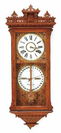 Appraisal: Ithaca Calendar Clock Co No - Hanging Belgrade wall clock