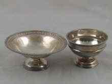 Appraisal: A small silver tazza with beaded rim cm dia Sheffield