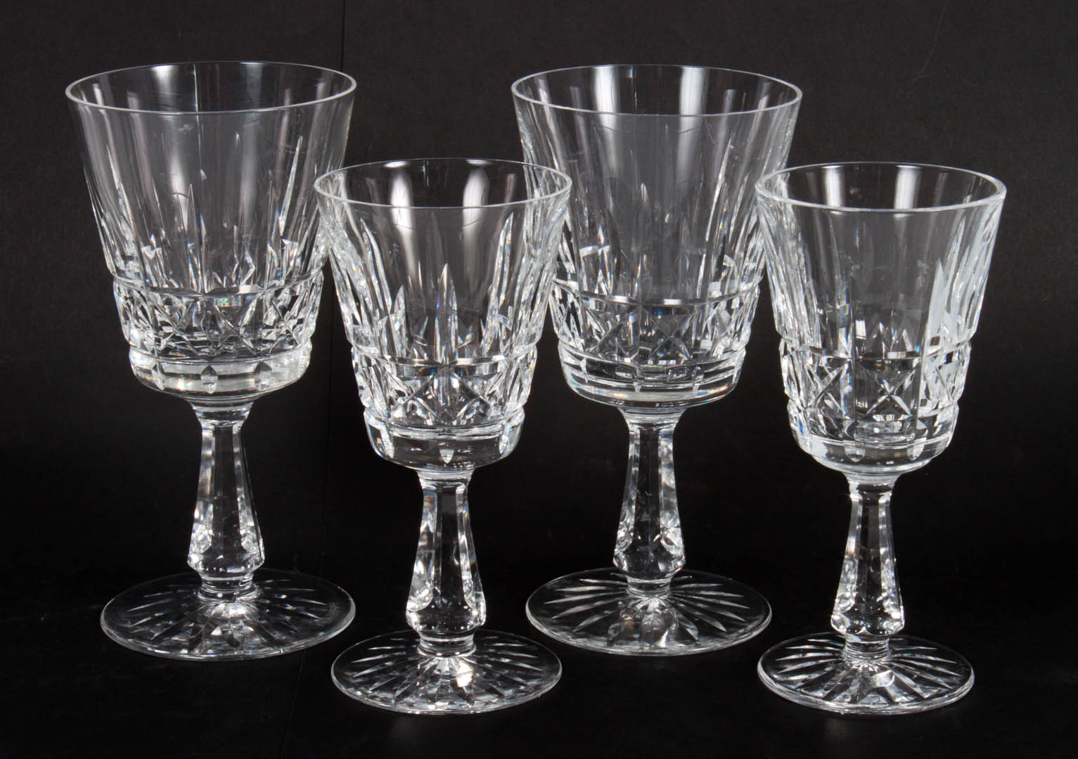 Appraisal: Waterford crystal partial stemware set pieces including water goblets and