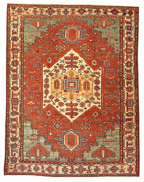 Appraisal: A Serapi carpet Northwest Persia size approximately ft in x