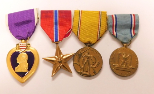 Appraisal: Four US American service medals and awards being the Purple