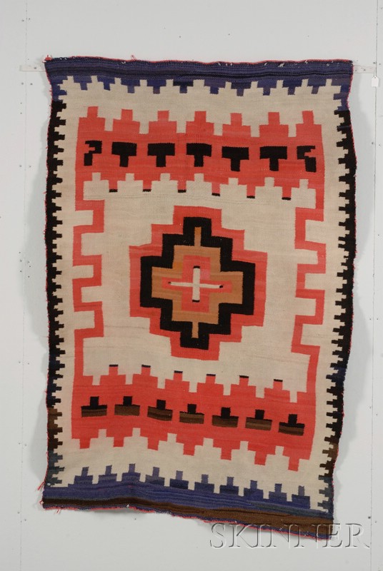 Appraisal: Southwest Weaving Navajo c late th century concentric multicolored cross