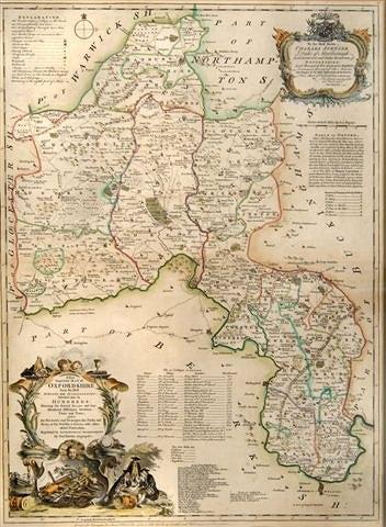 Appraisal: THOMAS KITCHIN - A new improved map of Oxfordshire double