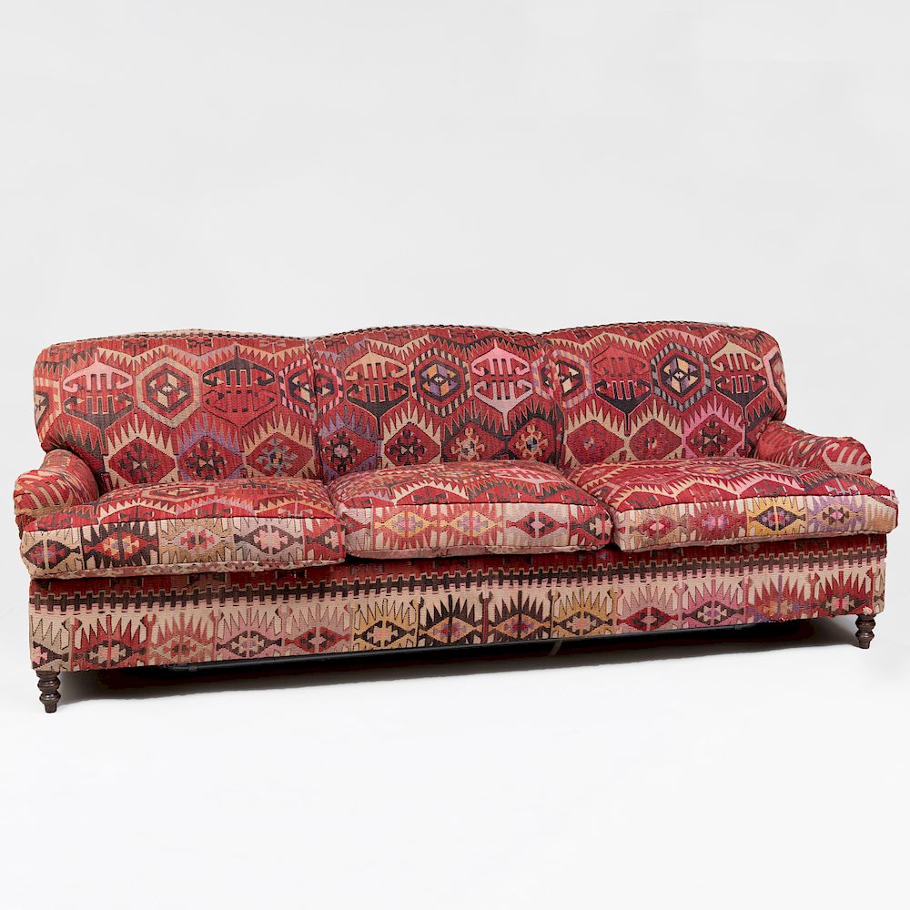 Appraisal: Kilim Upholstered Sofa in the Manner of George Smith x