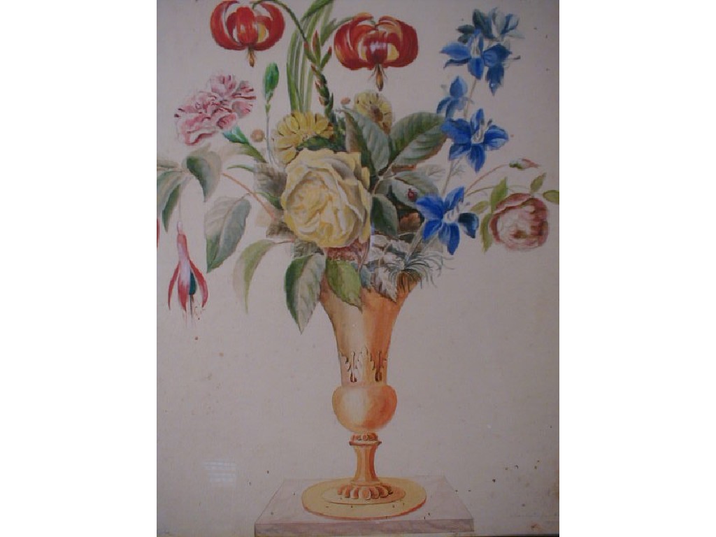 Appraisal: thC School Still life - Summer flowers in a vase