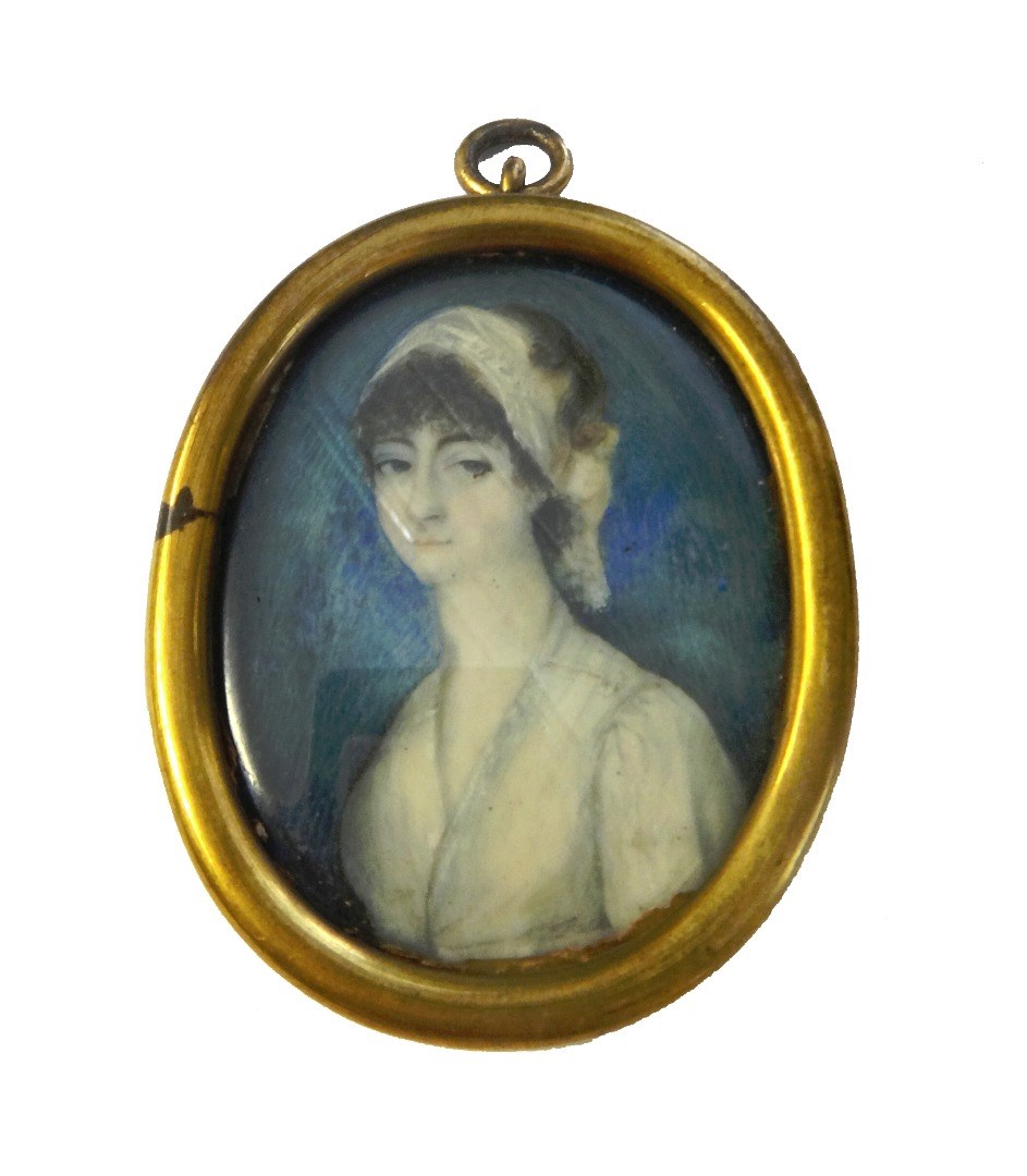 Appraisal: Late th century English School portrait miniature on ivory of