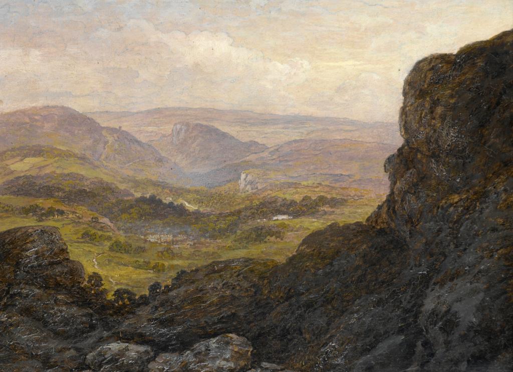 Appraisal: EDWARD PRICE -C VIEW OF MATLOCK FROM THE BLACK ROCKS