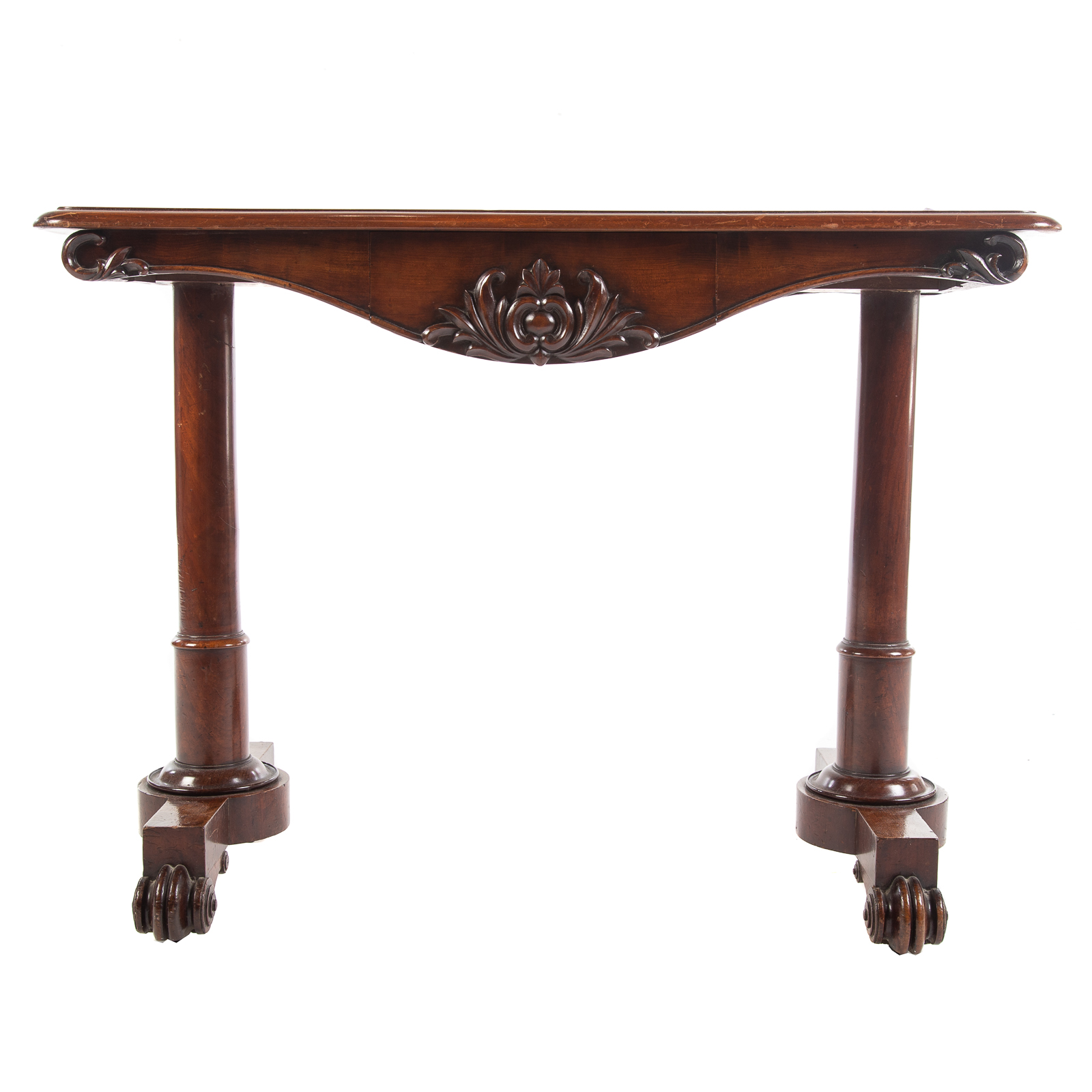 Appraisal: WILLIAM IV MAHOGANY LIBRARY TABLE Circa with single drawer having