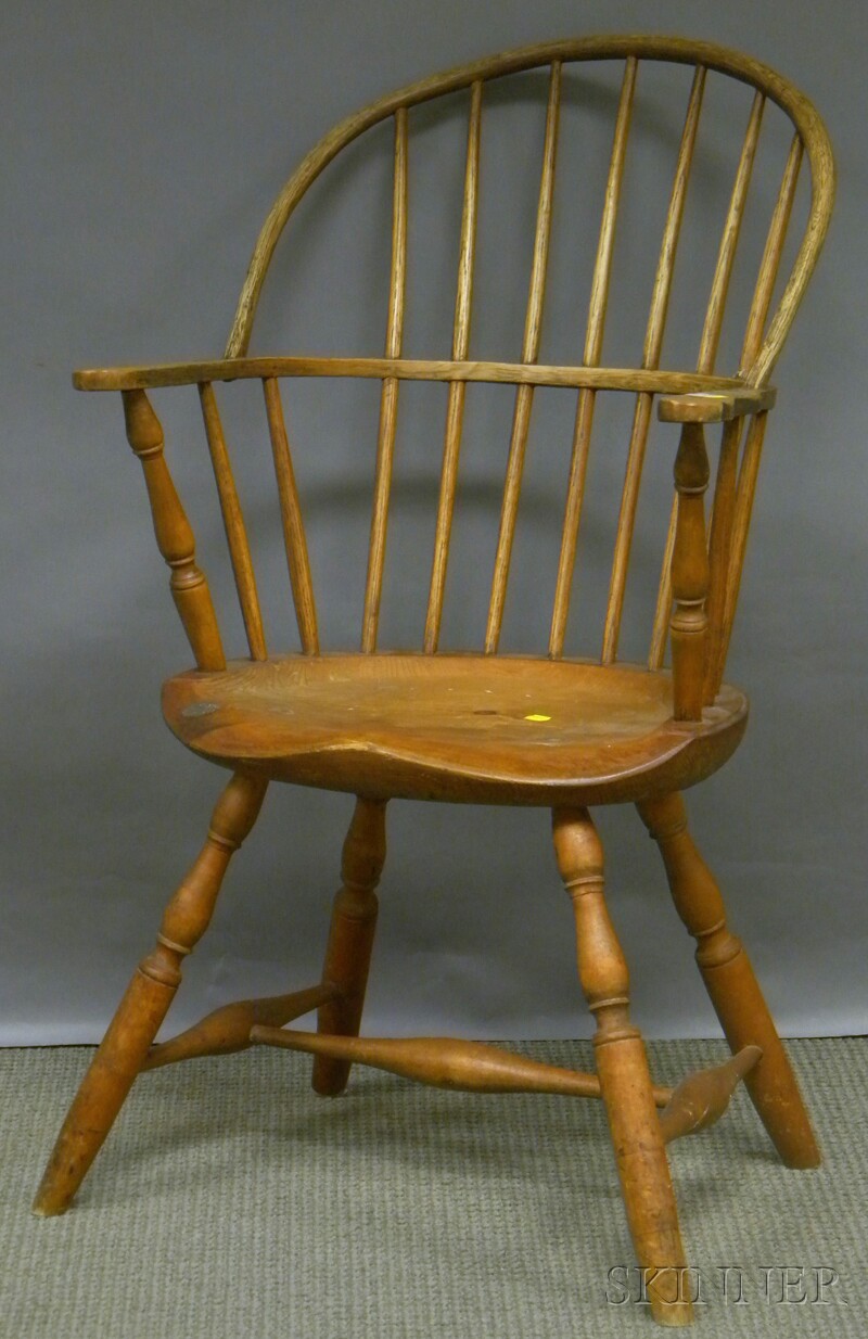 Appraisal: Windsor Sack-back Armchair