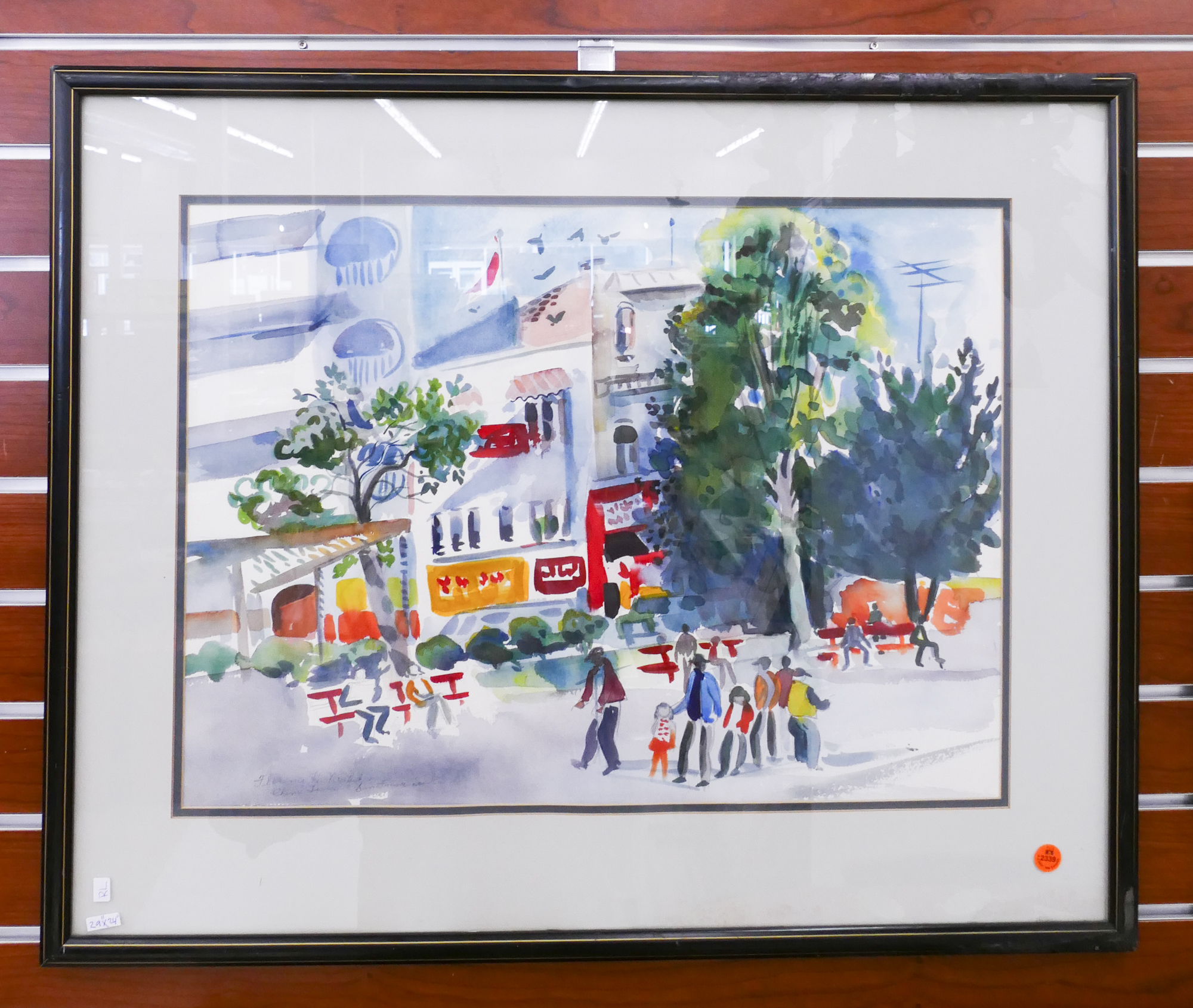 Appraisal: Florence Nesbitt 'China Town San Francisco' Watercolor Framed- x ''