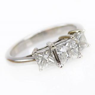 Appraisal: Vintage Approx Carat TW Princess Cut Diamond and Karat White