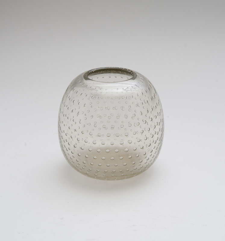 Appraisal: DURAND CONTROLLED BUBBLE VASE Blown glass with etched mark x