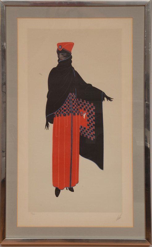 Appraisal: Ert - Standing Figure Lithograph in colors on wove paper