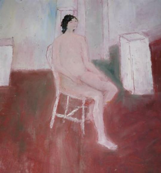 Appraisal: Sylvia Levine - Recumbent nude in a white room Oil