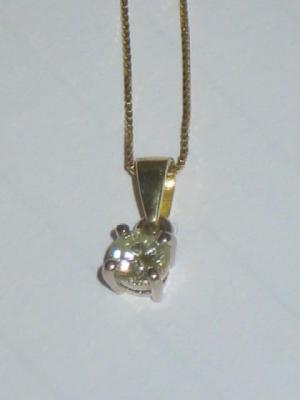 Appraisal: A SOLITAIRE DIAMOND PENDANT the brilliant cut stone approximately cts