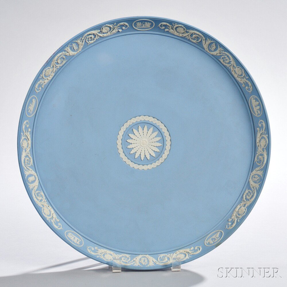 Appraisal: Wedgwood Solid Blue Jasper Tea Tray England late th century