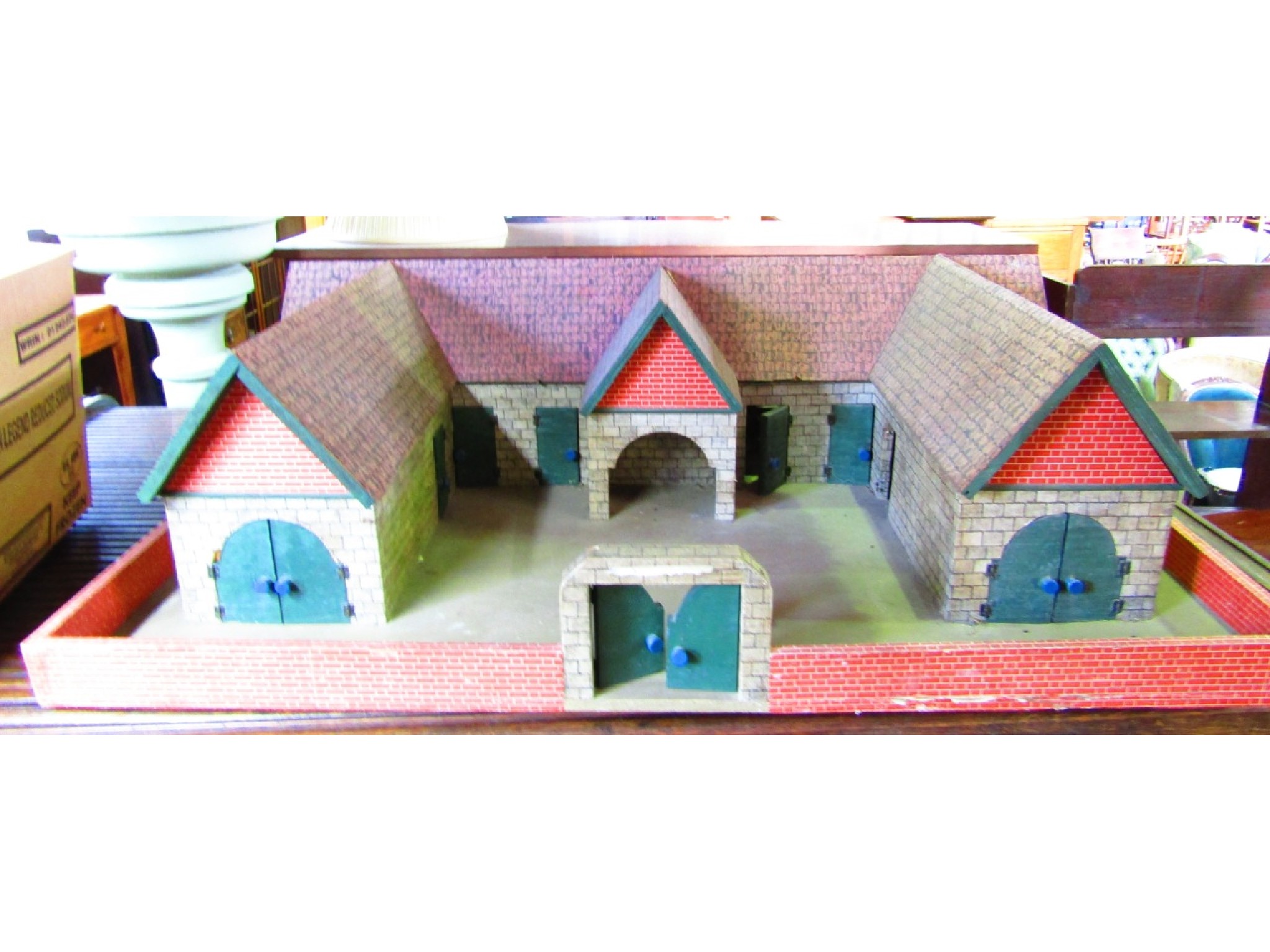 Appraisal: A substantial th century model farmyard in the form of