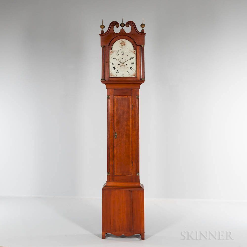 Appraisal: Phinehas Bailey Cherry Tall Clock Phinehas Bailey Cherry Tall Clock