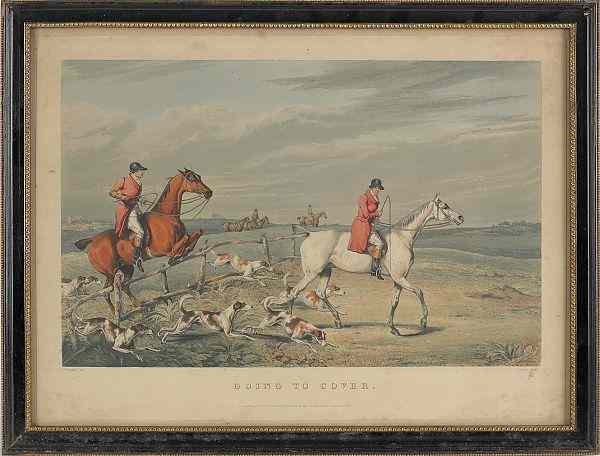 Appraisal: Set of four color lithograph hunting scenes after H Alken