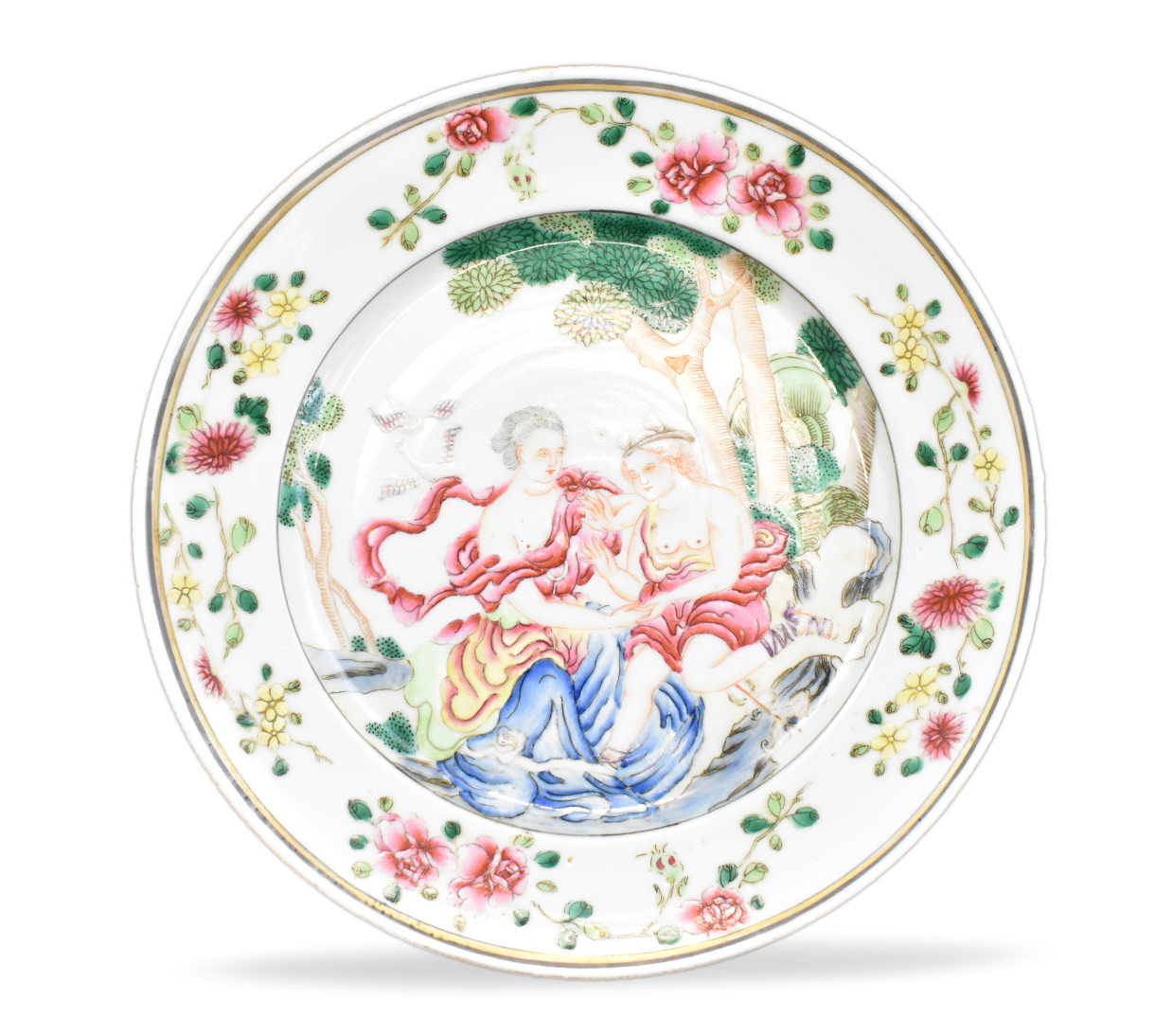 Appraisal: A Chinese famille rose mythological plate dating from the th