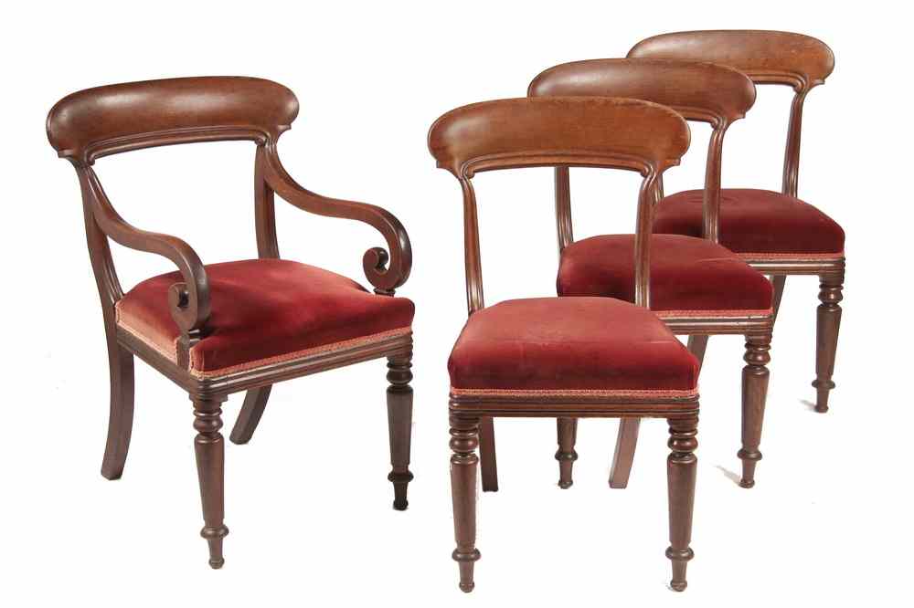 Appraisal: MAHOGANY CHAIRS - Victorian Mahogany Chairs two arm and six