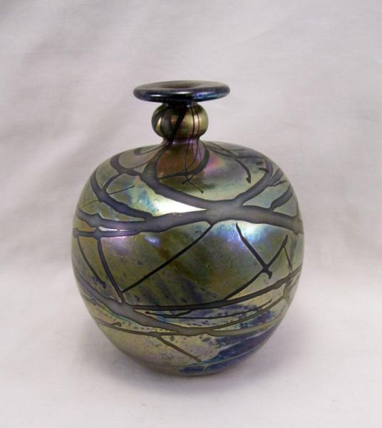 Appraisal: Art Glass Vase by Stephen Fellerman Stephen Fellerman graduated from