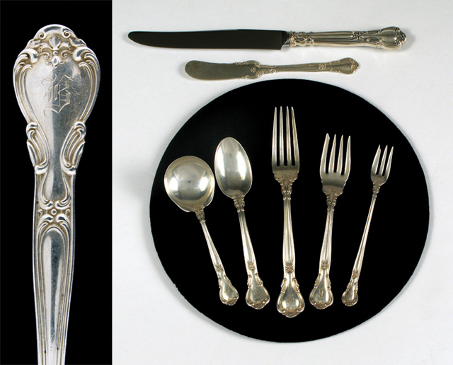 Appraisal: GORHAM STERLING SILVER FLATWARE SET pieces in the Chantilly pattern