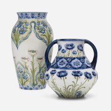 Appraisal: William Moorcroft for James Macintyre Co Florian Ware vases with