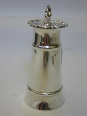 Appraisal: AN EDWARDIAN SUGAR SHAKER maker Williams Ltd Birmingham of tapering