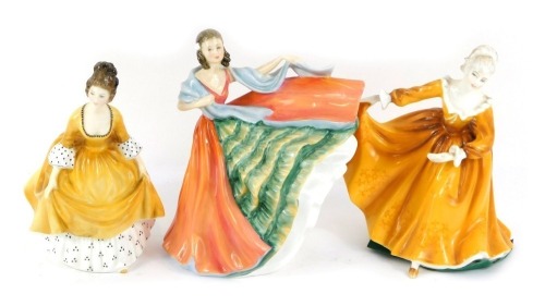 Appraisal: Three various Royal Doulton figures Ann HN Coralie and Kirsty