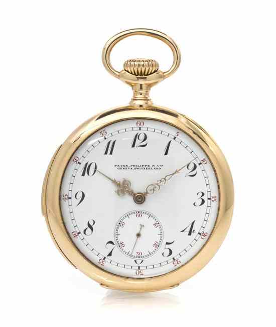 Appraisal: An Karat Yellow Gold Open Face Minute Repeater Pocket Watch