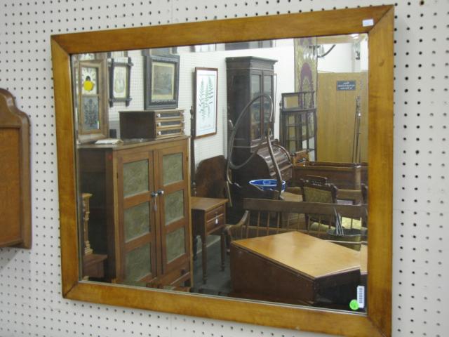 Appraisal: Antique Maple Framed Wall Mirror with beveled glass x