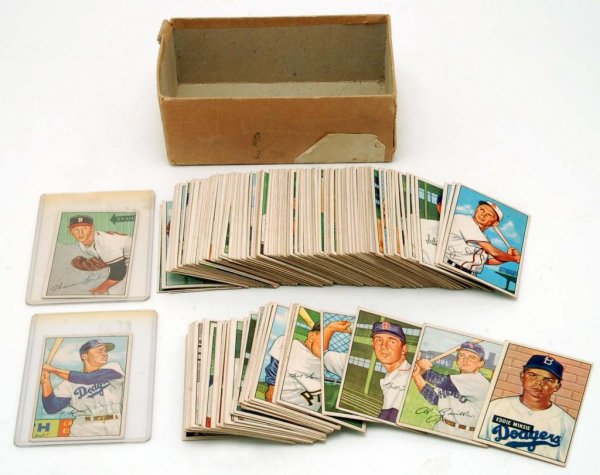 Appraisal: Lot of Series Bowman baseball cards including Warren Spahn Johnny