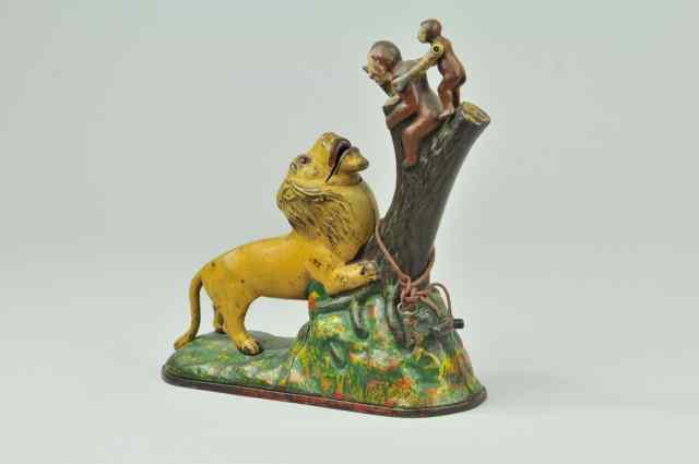 Appraisal: LION AND MONKEY MECHANICAL BANK Kyser Rex Co designed by