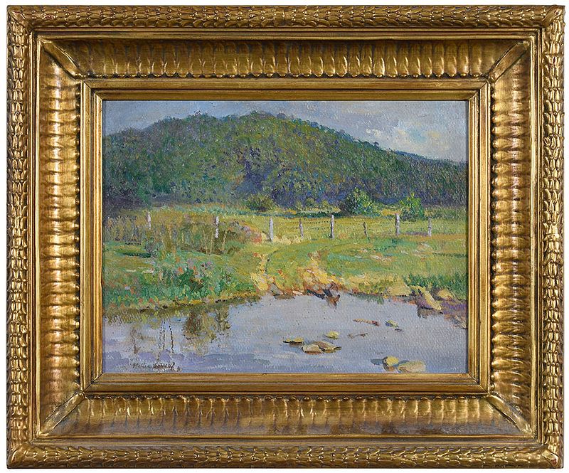 Appraisal: Hattie Saussy Georgia - Down by the Creek signed lower