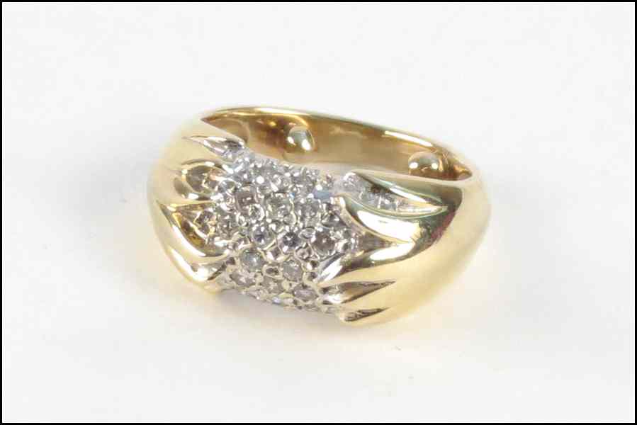 Appraisal: DIAMOND AND KARAT YELLOW GOLD RING Condition No Specific Condition