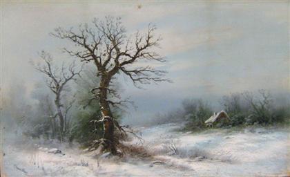 Appraisal: WILLIAM HENRY CHANDLER american - WINTER SCENE Signed where lower